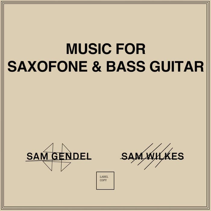 Cover art for "Music for Saxofone & Bass Guitar"